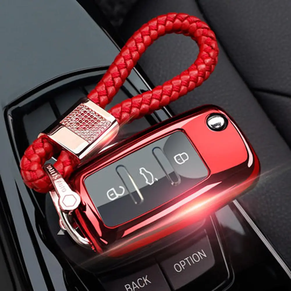 Option 7 Наивысшее качество складной стол для Volkswagen VW Beetle mk6 Scirocco Skoda Fabia сиденье C-TREK ключа автомобиля чехол защитный чехол-кошелек для брелок для ключей, автомобильные аксессуары - Название цвета: Option 7