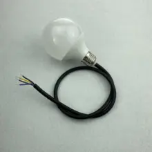 95 мм UCS1903 RGB адресуемый Глобус Тип пиксельный светильник; DC24V вход; 1,44 Вт(6 шт. 5050 SMD RGB внутри); с 60 см длиной 4 ядра голый провод