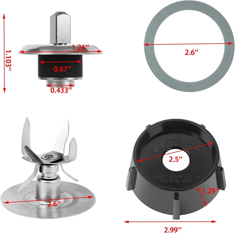 Kit De 2 Accouplements D'entraînement De Rechange Pour Blender Oster Osterizer – Pièces Détachées Métalliques De Qualité