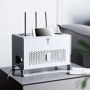 

Large Wifi Wire Network Cable Finishing Storage Box Mobile Phone Charging Bracket Socket Wireless Router Strong Storage Box