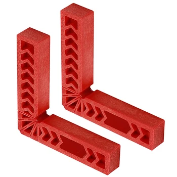 

Practical Boutique 2 Pc 6 Inch Positioning Square, 90 Degree Right Angle Clamp Carpentry Corner Clamp