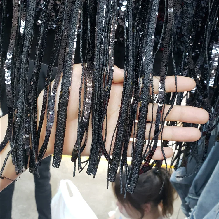 Ren джинсовое пальто Женщины Весна новая одна застежка имеют Sequines кисточкой черный/белый джинсовая куртка Женская Базовая джинсовая куртка