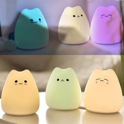 Lampe LED en Silicone avec détecteur tactile, luminaire décoratif d'intérieur, idéal pour la chambre d'un enfant ou comme cadeau de vacances 