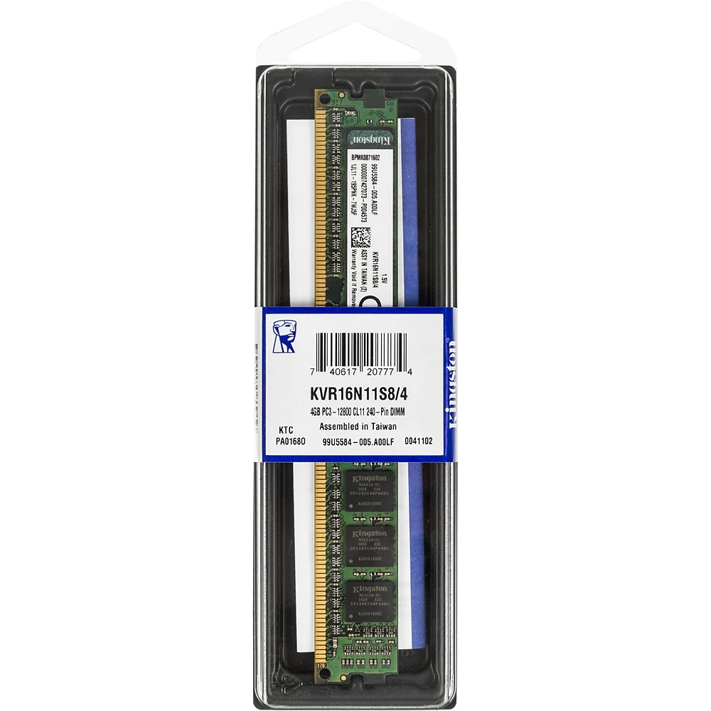 Модуль памяти KINGSTON VALUERAM KVR16N11S8/4 DDR3- 4Гб