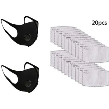 

Air Purifying Cover Muffle Carbon Filter PM2.5 Pollution Dust Haze Fog Respirator Protection Mouth Dustproof Topmask Mascarillas