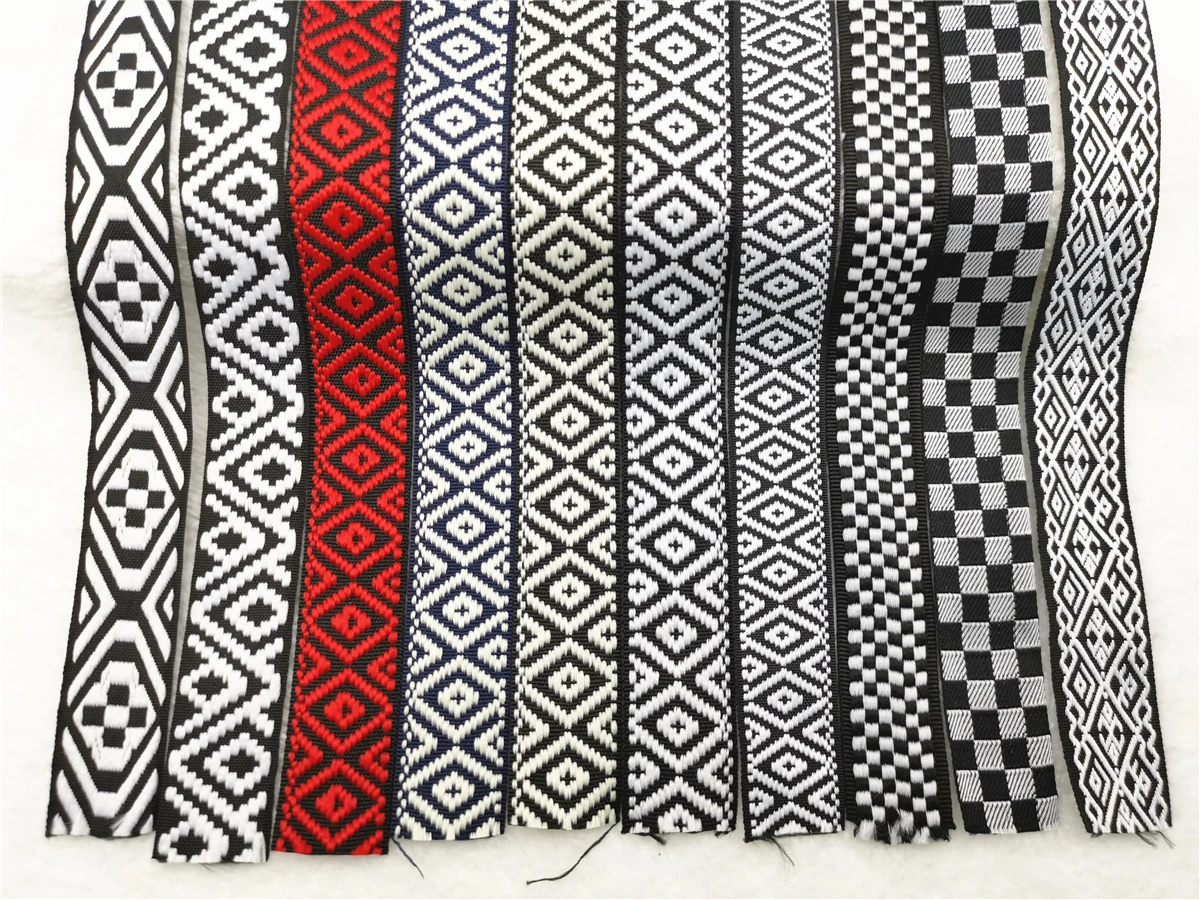 Ribbon Decoration Ribbon Supplies Sewing Ribbon 1inch 25mm 5yards/lot Grid Tiny Design Cosy and Soft Geometry Woven Jacquard Ribbon
