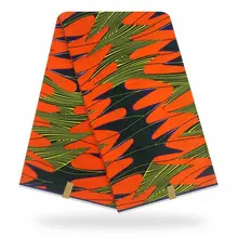 Анкара Африканский воск печати ткань реальный, настоящий воск хлопок 6 ярдов Diy шитье нигерийская ткань для африканские платья 100641