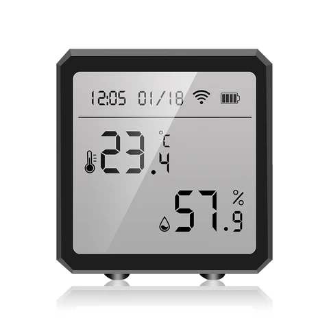 WIFI Temperature Sensor Humidity Indoor Hygrometer Thermometer With LCD Display Support Alexa Google Assistant