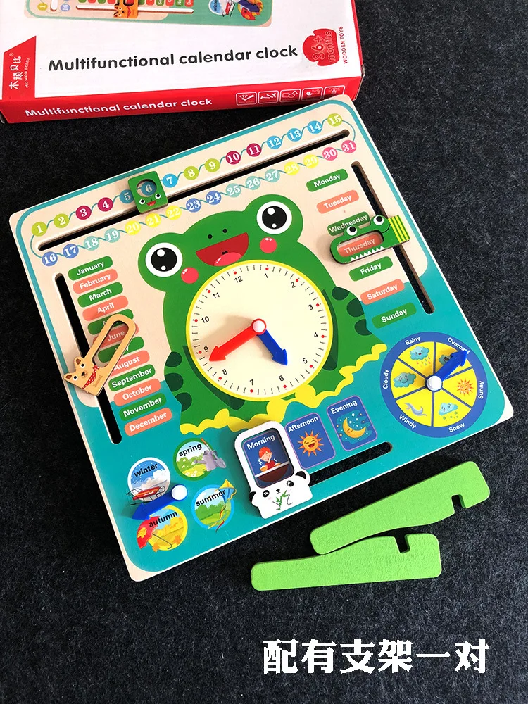 

Vertical Type Weather Calendar Clock Cognitive Children 3-6-Year-Old Month Four Seasons Time Educational Toy Kindergarten Teachi
