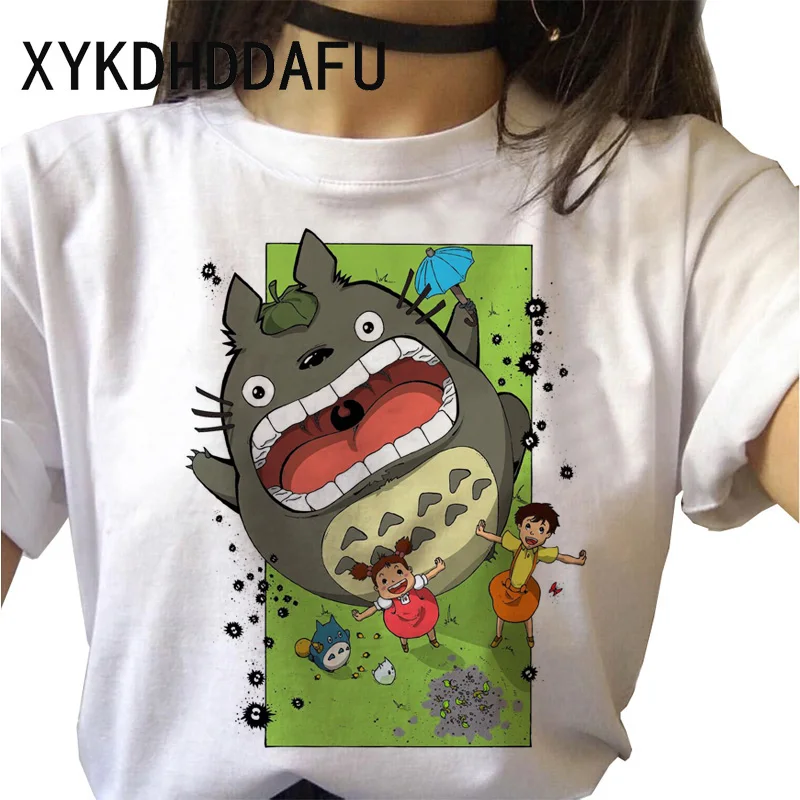 Totoro T Shirt Women Kawaii Studio Ghibli Harajuku Tshirt Summer Clothes Cute Female ulzzang T-shirt Top Tee japanese Print