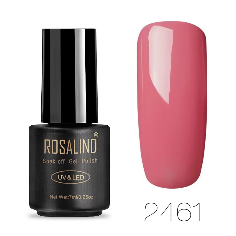 RA2461 ROSALIND Розовый фиолетовый серия гель лак для ногтей все для маникюра ногти маникюр Топ База Набор дизайн ногтей гель лаки - Цвет: RA2461