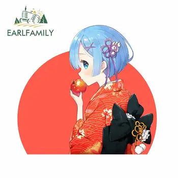 

EARLFAMILY 13cm x 12cm for Anime Re ZERO Starting Life In Another World Rem Fine Decal Body for Car Waterproof Car Stickers