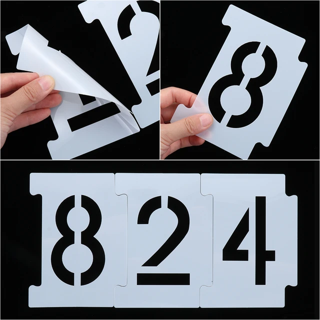 Stencil Sets Numbers Letters, Plastic Stencils Numbers