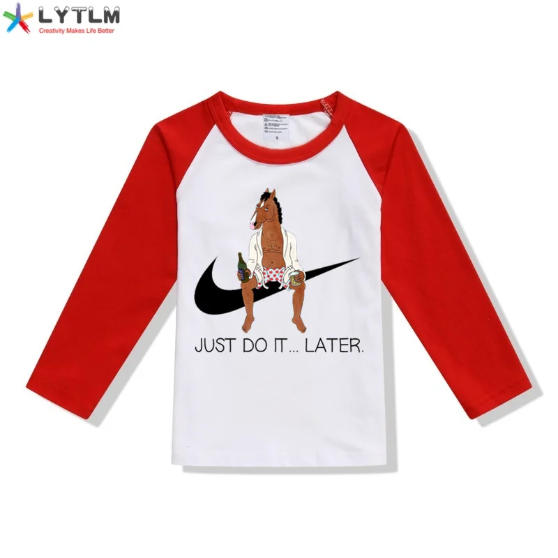 LYTLM/футболка с Конь БоДжек Детские Забавные футболки с 3D модалом Roupa Menina, футболка для ребенка, футболки с длинными рукавами для мальчиков