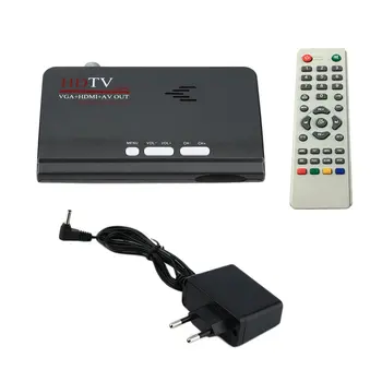 

EU Digitale Terrestrial HDMI 1080 P DVB-T/T2 TV Box VGA AV CVBS Tuner Ontvanger Met Afstandsbediening HDMI HD 1080 P VGA DVB-T2