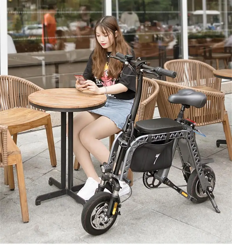 Electric Bikes Adults Two Wheels Electric Bicycles 36V 250W 20KMH 10.4AH Parent Child Portable Electric Scooter With Two Seat  (3)