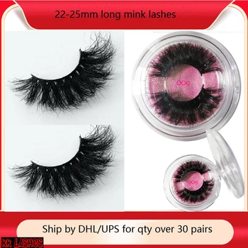 

Wholesale eyelashes 25mm 3d mink lashes round box kinds of inside paper for choice add private logo supply dropshipping