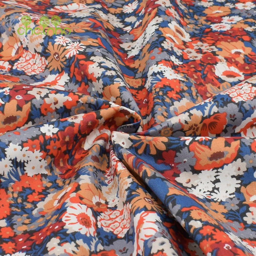 Printed Twill Cotton Fabric,Floral Series,DIY Sewing Quilting Home Textiles Material For Baby &Children's Bedding,Shirts,Dresses