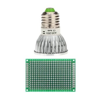 

10Pcs Universal Double Side Prototype PCB Board Breadboard Panel 4X6cm & 1Pcs E27 5W COB Headlights LED Lamp Light Energy Saving