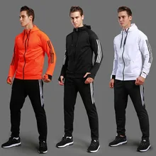 Зимняя футбольная куртка, наборы для бега, спортивная одежда для мужчин, с капюшоном, с длинным рукавом, спортивная одежда для бега, для футбола, тренировочный костюм