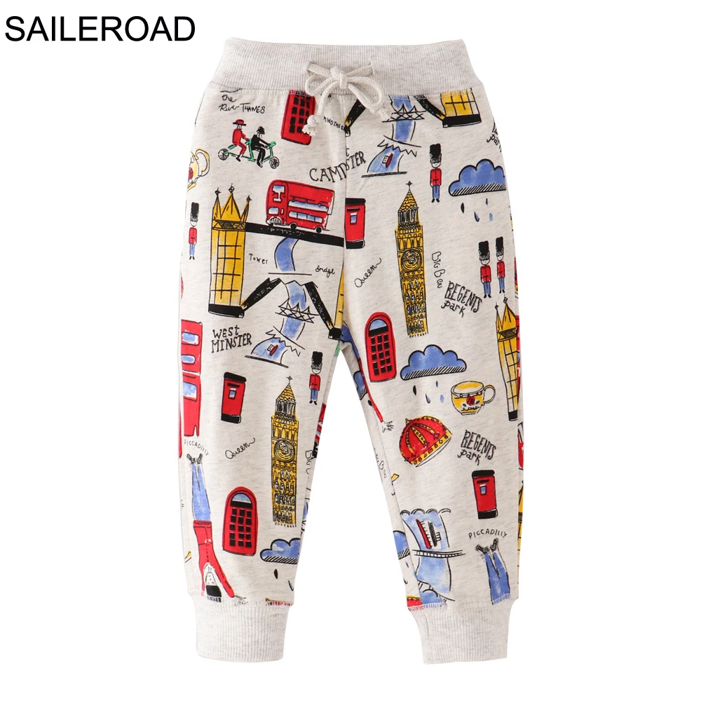 SAILEROAD/штаны для мальчиков с изображением тигра штаны-шаровары для детей от 2 до 7 лет Детские осенние длинные штаны осенние штаны для малышей - Цвет: 7083 same picture