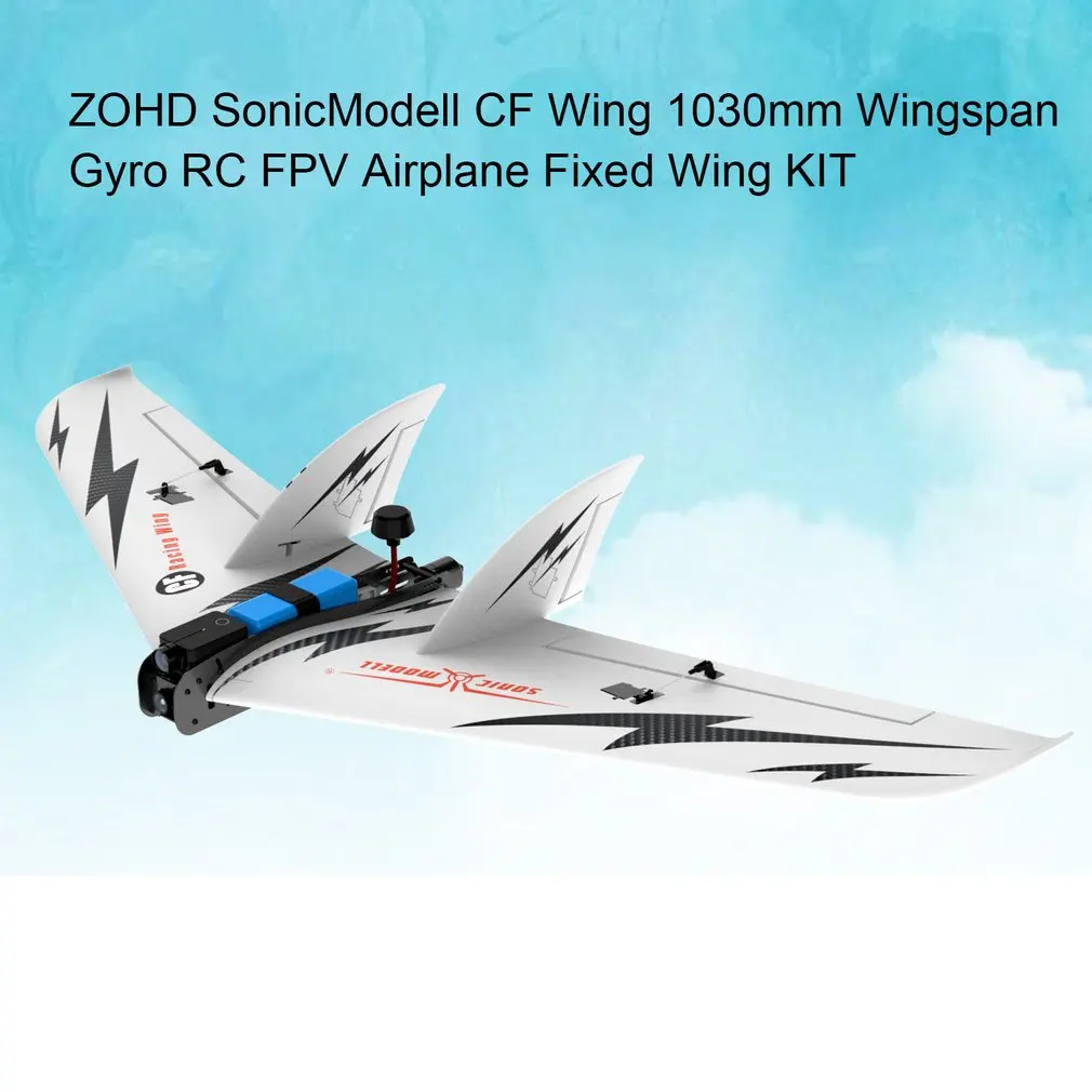 

ZOHD SonicModell CF Wing1030mm Wingspan RC FPV Airplane Fixed Wing Glider Drone Plane Model with High Speed Carbon Fiber KIT