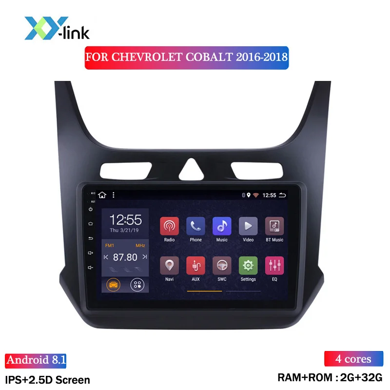 4 CORES 2G RAM 2G ram 32G rom Android 8,1 9 дюймов сенсорный экран gps навигация Радио для Chevrolet cobalt - Цвет: 4 CORES 2G RAM