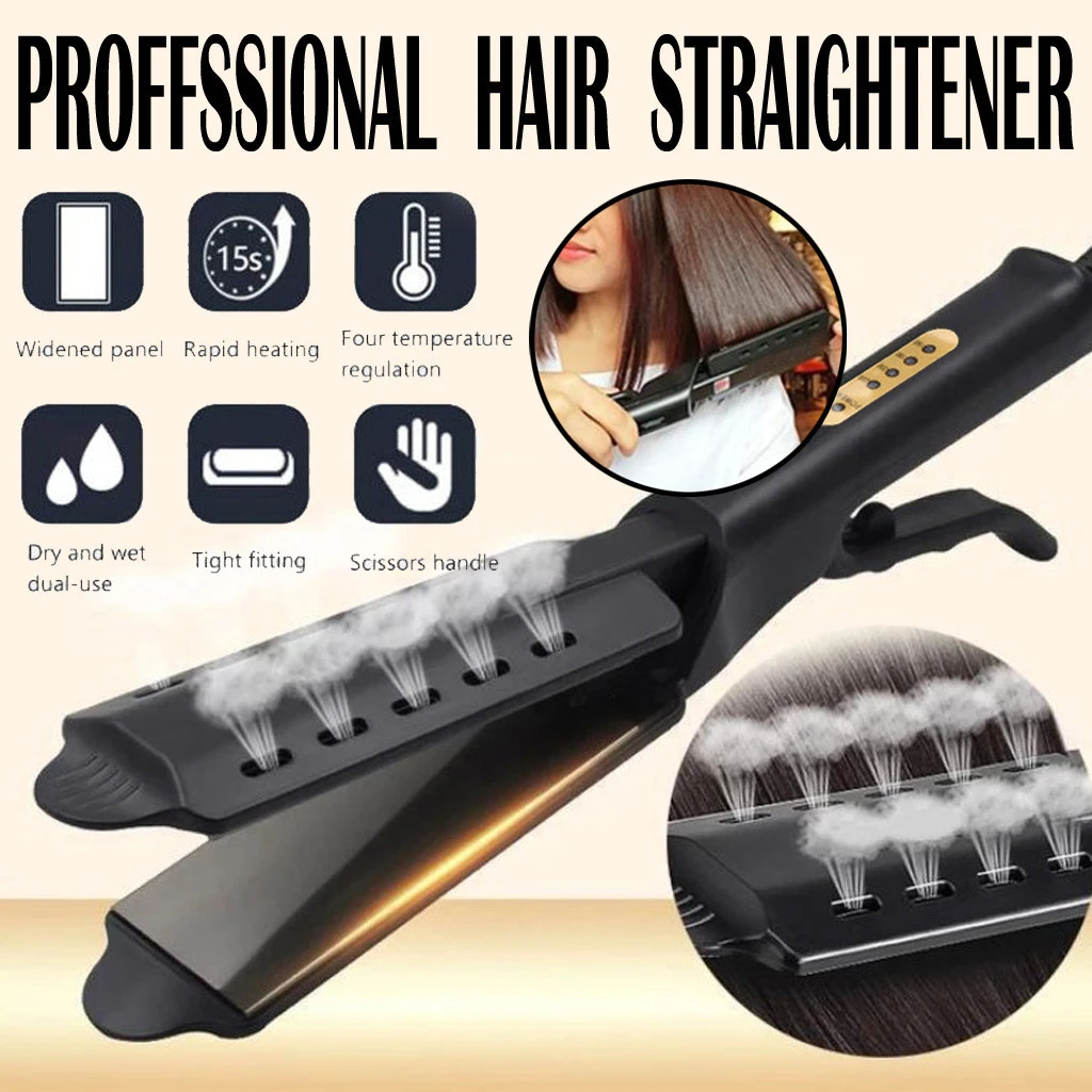 Professional Hair Steam Straightener Pro Ceramic Ionic Flat Iron Hair Straightener For Women Steamer Iron D30829 Hair Rollers Aliexpress