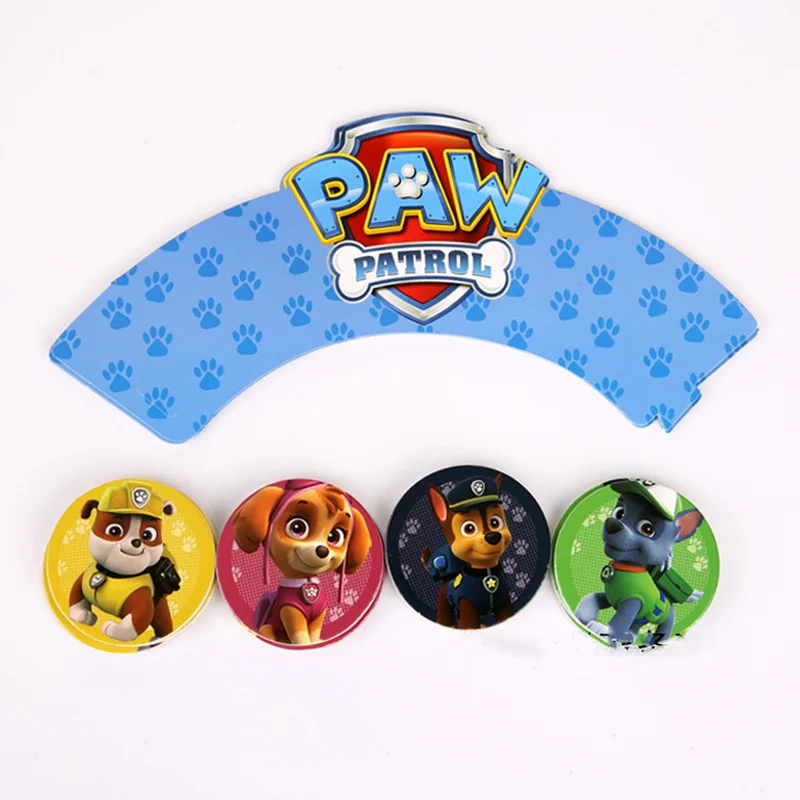 Paw Patrol Мальчики День Рождения украшения Детская сумка на подарок бумажные стаканчики и тарелки нож ложка детский душ Одноразовые столовые принадлежности - Цвет: Insert-24pcs