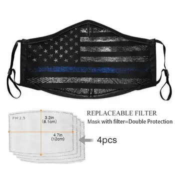 

Cotton PM2.5 Anti Haze Face Masks US Flag Anti-dust Mouth Mask Activated Carbon Filter Windproof Mouth-muffle American Mask Face