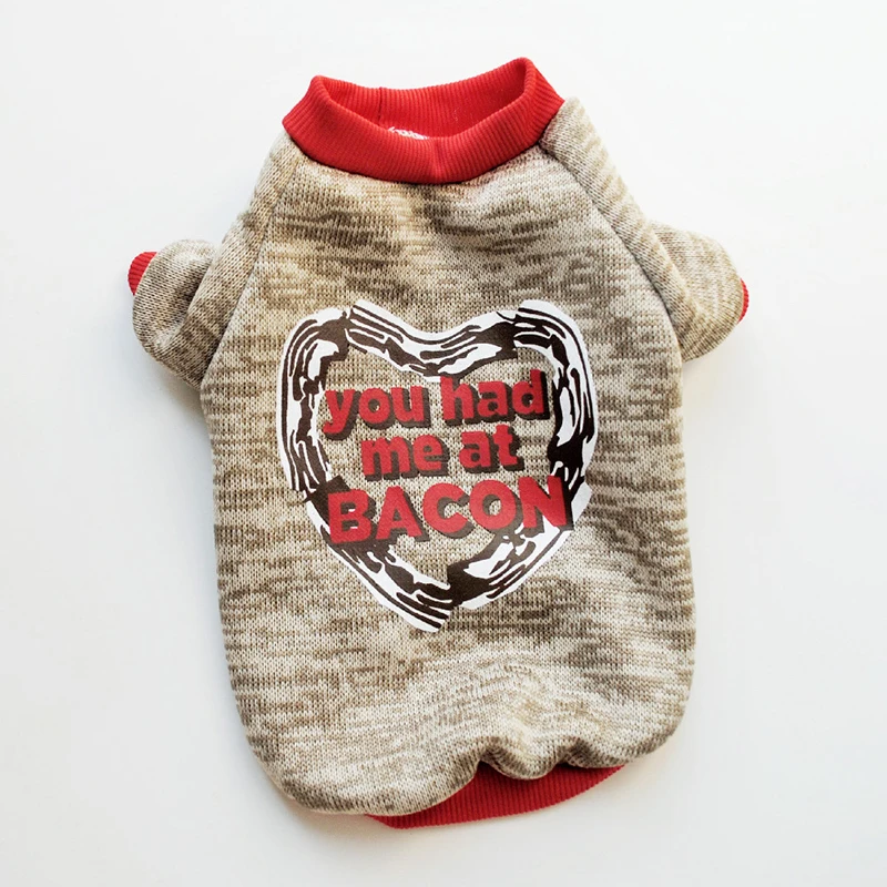 Winter Fleece Pet Dog Clothes Fashion Letter Print Cats Dogs Sweater Chihuahua Clothing French Bulldog Coat Jacket Pet Outfit