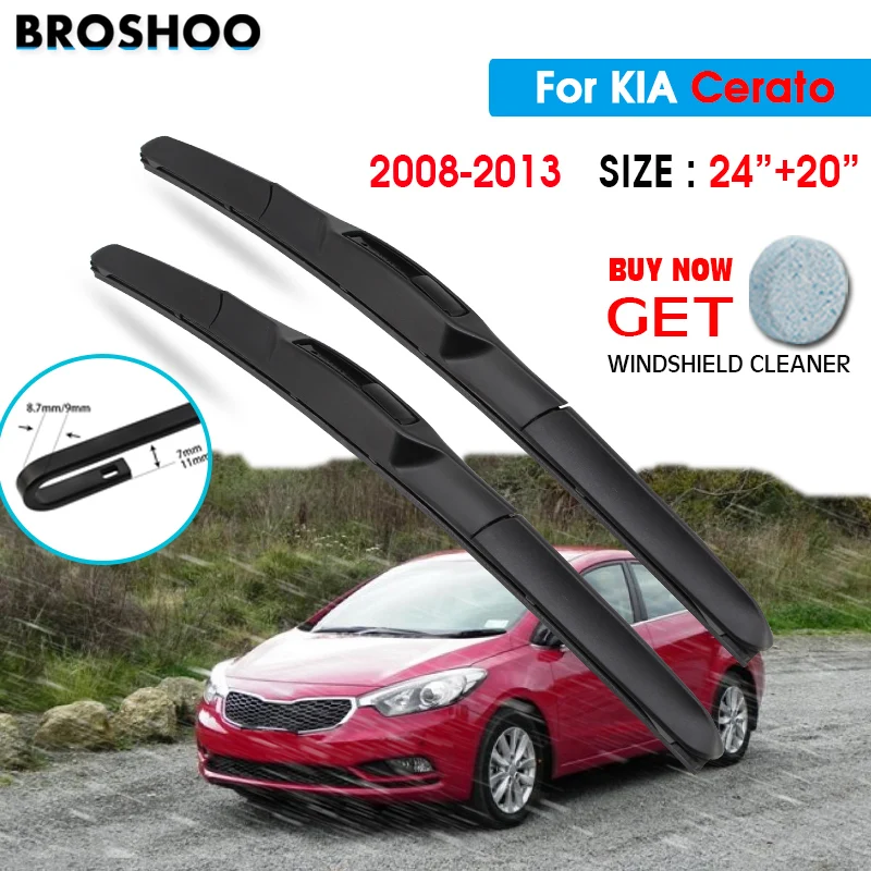 Car Wiper Blade For Kia Cerato 24"+20" 20082013 Atuo Windscreen