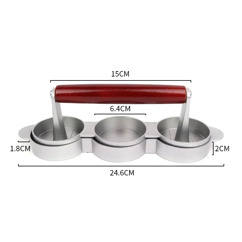 Mini Hamburger Presses Nonstick 3 Slot Small Burger Patties Press Triple Beef Burger Maker Mold Machine Meat Kitchen burger press burger maker