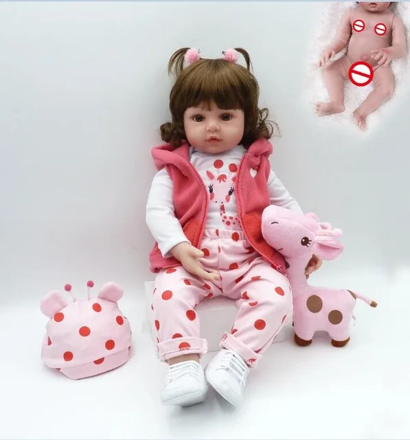 pink giraffe Игрушка на все тело, силиконовая водостойкая игрушка для ванны, популярная, горячая распродажа, Реборн, младенцы, куклы, bebe, кукла, Реборн, реалистичное, мягкое прикосновение - Цвет: pink giraffe