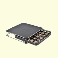 Coffee Pod Holder Organizer Capsule Stackable Stand Anti Vibration Non Slip Surface Storage Drawer Rack Coffee Capsule Organizer new metal coffee pods holder iron chrome plating stand coffee capsule storage rack dolce gusto capsule free shipping