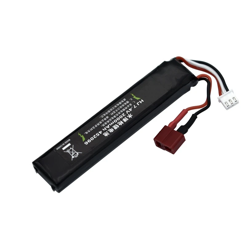 Радиоуправляемые игрушки пистолеты 2S 2000mAh 35C 452096 7,4 V перезаряжаемая батарея для AKKU Mini Airsoft BB Воздушный пистолет электрические игрушки пистолеты части#101 мм