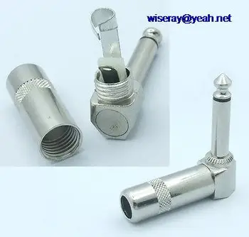 

DHL/EMS 100x RIGHT ANGLE MONO 1/4 inches 6.35mm Audio PLUG for DJ Headphones XLR plug Connector-A7