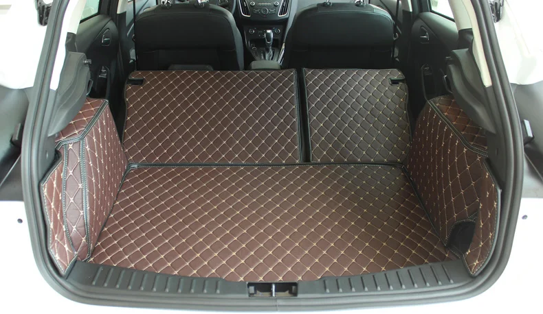 Для ford focus 3 кожаные багажнике автомобиля коврик для багажника 2011 2012 2013 ковер для багажа
