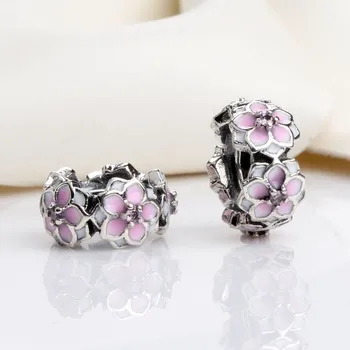 

Original 925 Sterling Silver Bead New Magnolia Spacer Beads Fit Pandora Women Bracelet & Necklace Diy Jewelry
