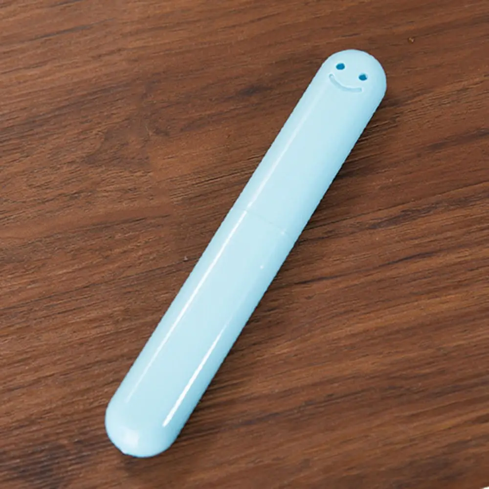 Light blue Дорожный держатель для зубной щетки портативный для пеших прогулок на улице Кемпинг зубочистка крышка чехол Модный чехол для хранения коробка дорожные аксессуары - Цвет: Light blue