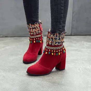 

Winter Boots Lady Women's Rubber Shoes Rain Booties Ladies Luxury Designer Zipper Round Toe 2020 Fashion Ankle Autumn High Heel