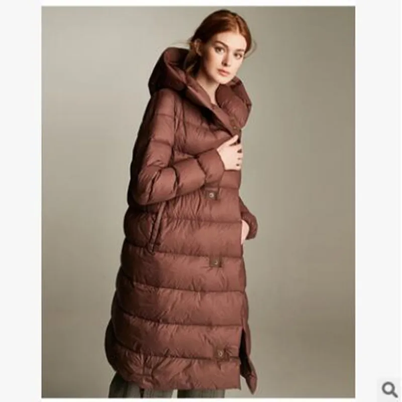 Женский пуховик с капюшоном коллекция 2019 года женский зимний теплая куртка