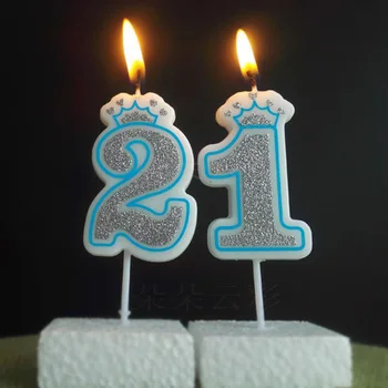 

Number 0-9 Birthday Candle Happy Birthday Cake Candles for Kids Adult Wedding/ Party Crown Candle Cake Decoration Tools