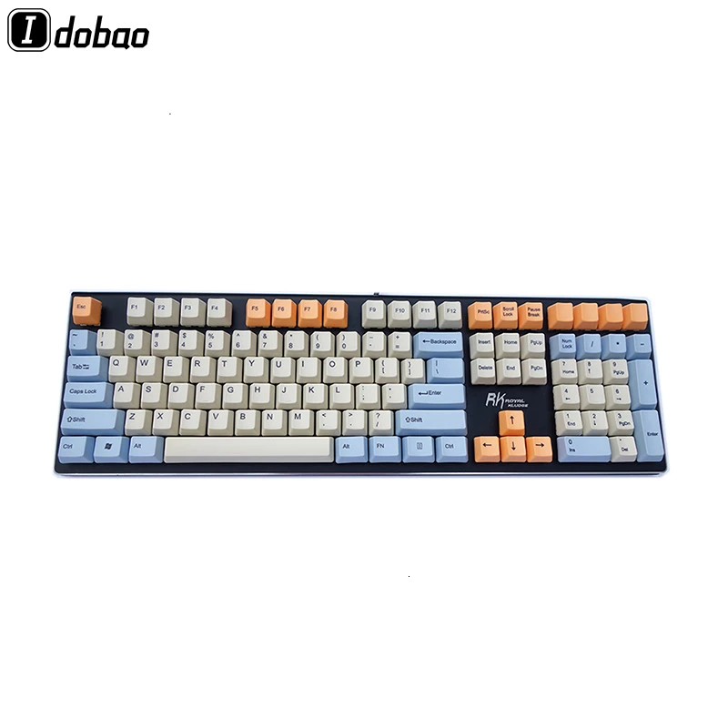 Оранжевый бежевый PBT Skyblue Keycaps Dye Sub 108 ключ OEM профиль для Cherry MX переключатели механической игровой клавиатуры Clavier Gamer