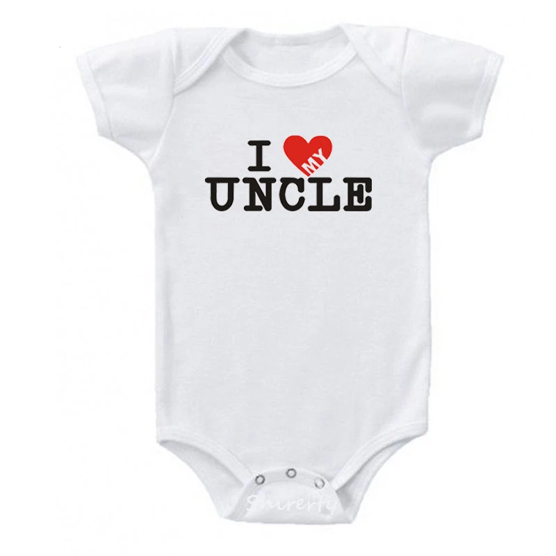 I Love Uncle Детские комбинезоны с надписью «I Love My Big Sister», одежда для маленьких мальчиков и девочек хлопковые комбинезоны одежда для новорожденных от 0 до 24 месяцев - Цвет: I Love Uncle
