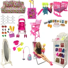 NK Mix стильная кукольная мебель, игровая игрушка, стул, обувная стойка, зеркальная горка для куклы Барби, аксессуары, кукла Келли, 1:12, DIY, игрушки JJ
