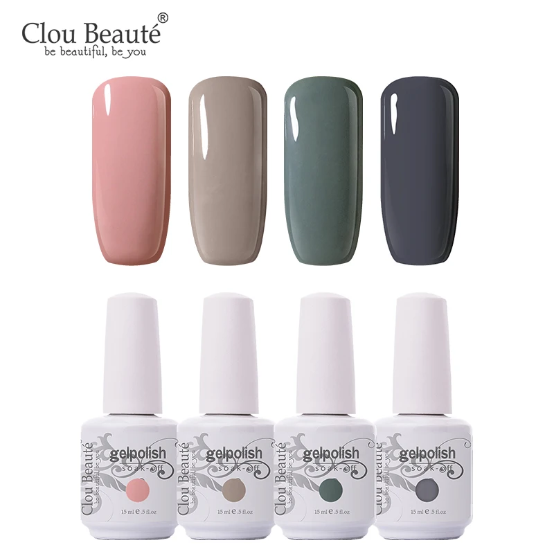 Clou Beaute гель-маникюр, Полировка Ногтей Набор 131 цветов верхнее покрытие краска для ногтей расширение искусство гель УФ лак светодиодный светильник дизайн ногтей акрил - Цвет: 15MLZH09