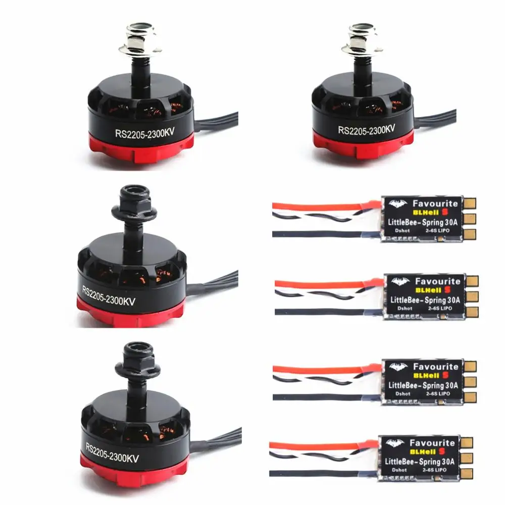 2019 New RS2205 2300KV 2205 CW/CCW+30A ESC Brushless Motor for FPV Racing Quad Multicopter | Игрушки и хобби