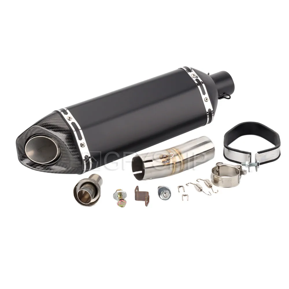 Для Honda Африка TWIN CRF1000L CRF1000L Африка TWIN побег скольжения на мотоцикл выхлопной глушитель выхлопных газов с соединительной трубы - Цвет: Carbon Fiber A