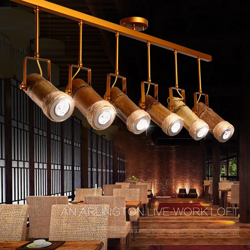 

Loft American Rural retro hemp rope chandelier personalized Iron Bar Cafe Restaurant clothing shop spotlight